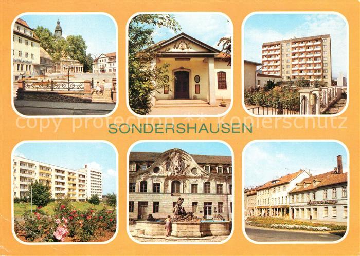 Sondershausen Thueringen Platz der DSF Haus der Kunst Appartementhaus Wohngebiet