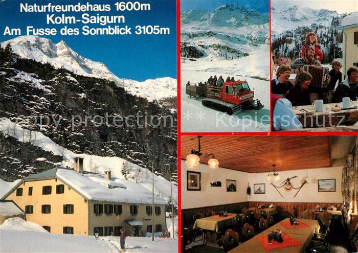 Rauris Naturfreundehaus Kolm Saigurn am Sonnblick Wintersportplatz Alpen Schneek