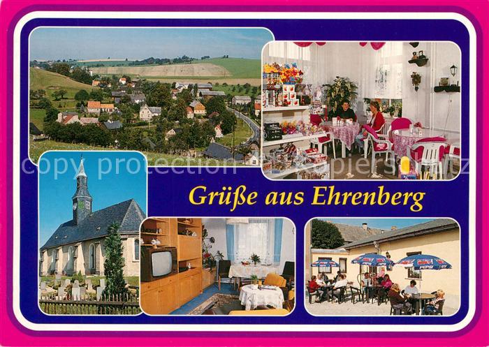 Ehrenberg Saechsische Schweiz Gesamtansicht Kirche Monikas Einkaufsservice Zentr