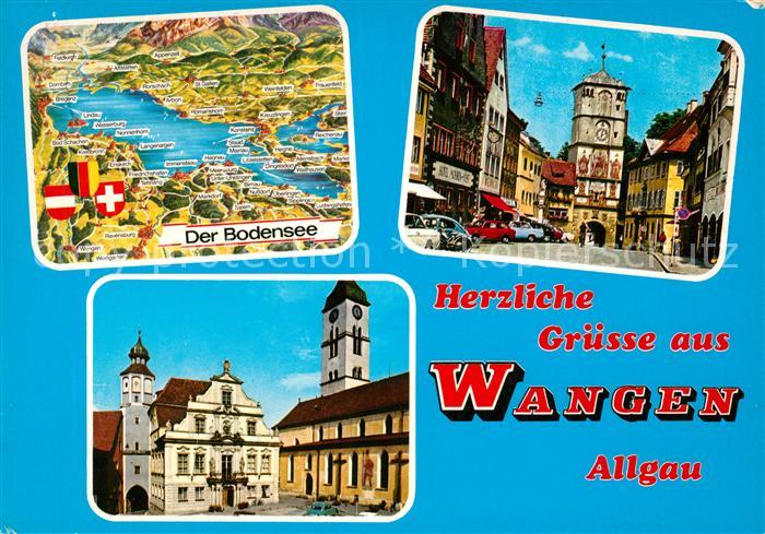 Wangen Allgaeu Bodensee und Umgebung aus der Vogelperspektive Tor Rathaus Kirche