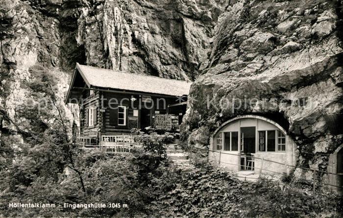 GARMISCH-PARTENKIRCHEN Bayern Hoellentalklamm Eingangshuette