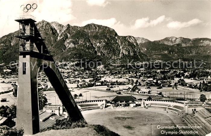 GARMISCH-PARTENKIRCHEN Bayern Olympia Skistadion Skisprungschanze Alpenpanorama
