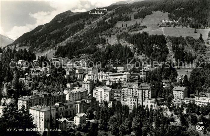 Badgastein Weltkurort Gondelbahn Fliegeraufnahme
