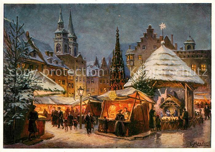 Nuernberg Christkindlesmarkt Kuenstlerkarte