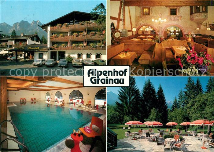 Grainau Alpenhof Hallenbad Restaurant Terrasse