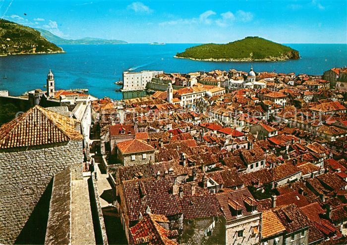 Dubrovnik Ragusa Panorama Altstadt Kueste Insel