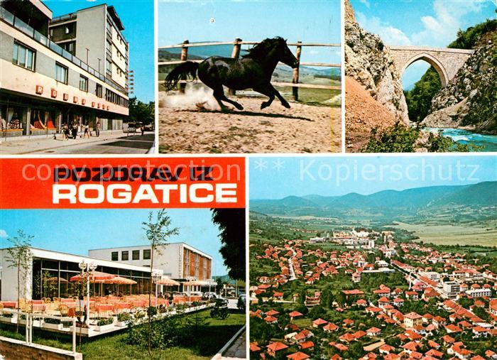 Rogatica Rogatice Strassenpartie Pferd Bruecke Hotel Fliegeraufnahme