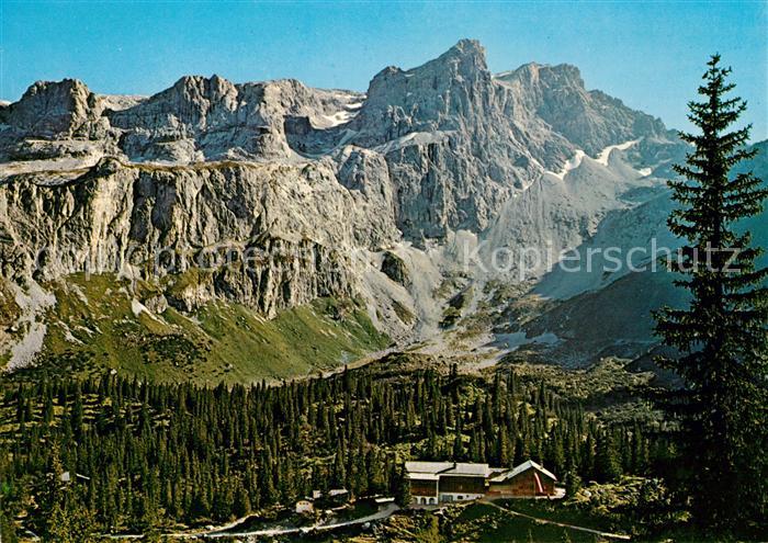 Lindauer Huette Berghuette im Montafon mit Sulfluh