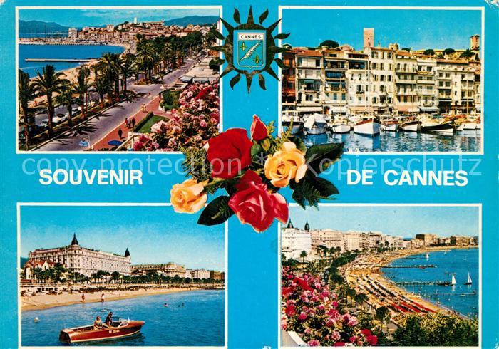 Cannes Alpes-Maritimes Promenade Strand Hafen Blumen Cote d Azur