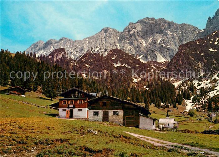 Kufstein Tirol Kaindlhuette am Steinberg gegen Scheffauer Wilder Kaiser Kaiserge