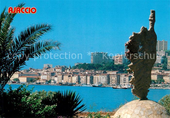 Ajaccio Les jardins et la ville