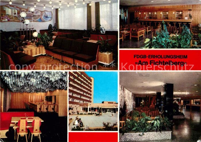 Oberwiesenthal Erzgebirge FDGB Erholungsheim Am Fichtelberg Buecherei Hallenbar