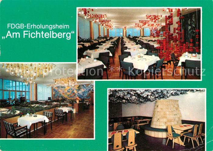 Oberwiesenthal Erzgebirge FDGB Erholungsheim Am Fichtelberg Restaurant Kaminzimm