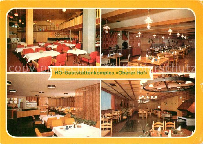 Oberhof Thueringen HO Gaststaettenkomplex Oberer Hof Restaurant Tanzbar