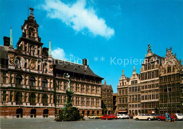 Antwerpen Anvers Grote Markt Stadhuis Brabo Marktplatz Rathaus