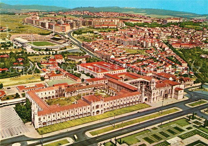 Lisboa Mosteiro dos Jeronimos e Restelo Kloster Fliegeraufnahme