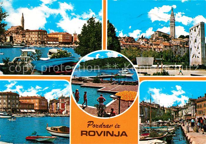 Rovinj Istrien Hafen Promenade Denkmal Kirche