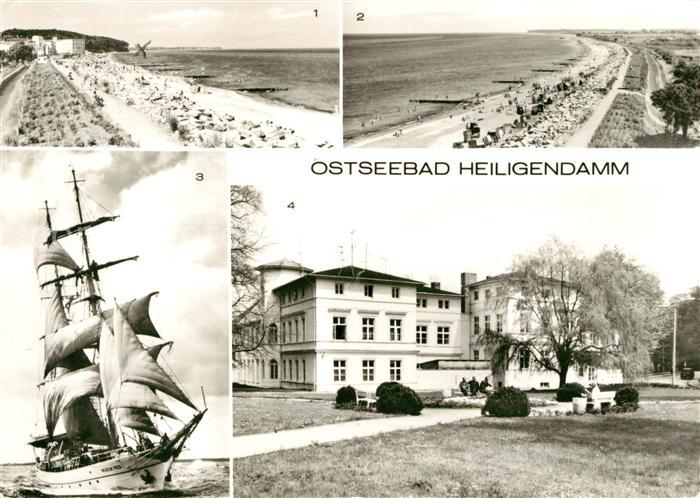 Heiligendamm Ostseebad Blick zum Strand Segelschulschiff Wilhelm Pieck Sanatoriu