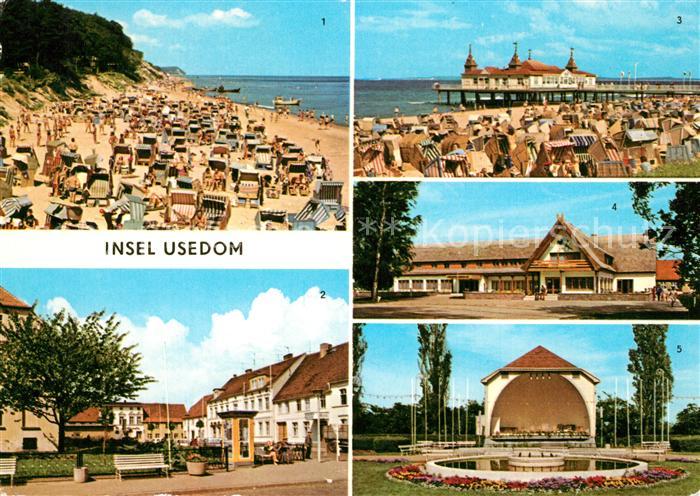 Insel Usedom Platz des Friedens ueckeritz Strand Ahlbeck Seebruecke Damerow Fros