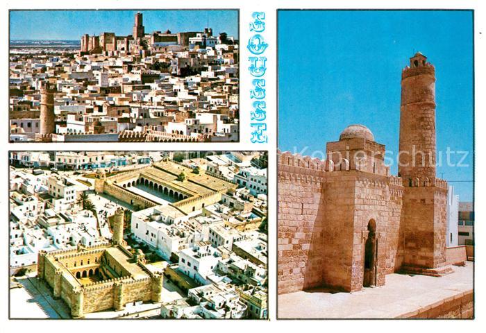 SOUssE  Tunesie Stadtpanorama Grosse Moschee Fliegeraufnahme