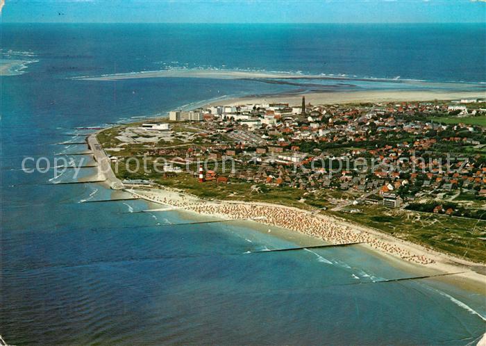 Borkum Nordseeinsel Fliegeraufnahme