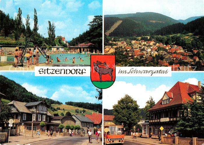 Sitzendorf Thueringen Schwimmbad Teilansicht FDGB Erholungsheim Max Kirchner Hot