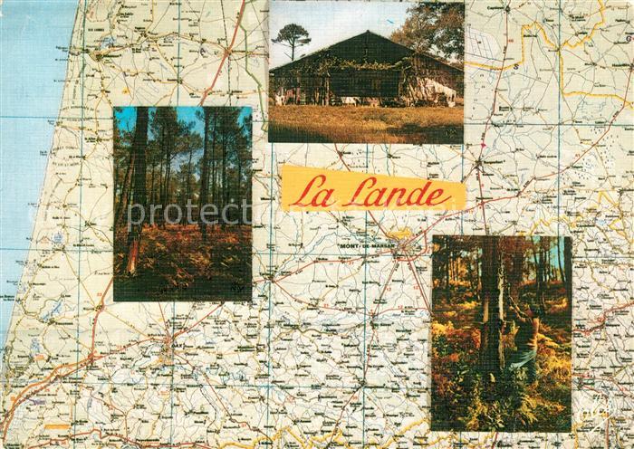 Landes Carte routiere Recta Foldex Sud Ouest Pyrenees Routier Landois