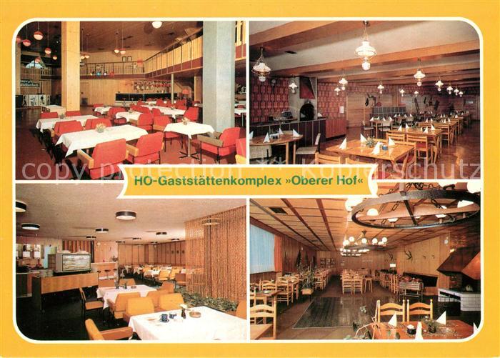 Oberhof Thueringen HO Gaststaettenkomplex Oberer Hof Tanzbar Restaurant Mokkabar