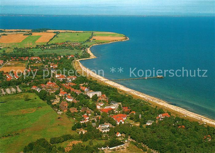 Boltenhagen Ostseebad Seebruecke Sandstrand Steilkueste Fliegeraufnahme