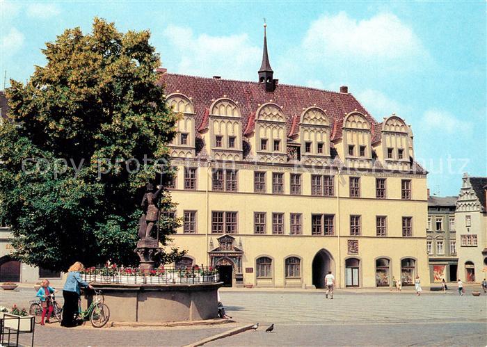 Naumburg Saale Rathaus Wilhelm Pieck Platz Brunnen