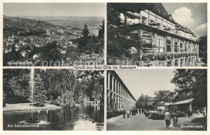 Bad Orb Schwanenteich Gradierwerk Kurhaus Panorama