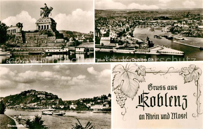 Koblenz Rhein Denkmal Kaiser Wilhelm I Ehrenbreitstein Deutsches Eck