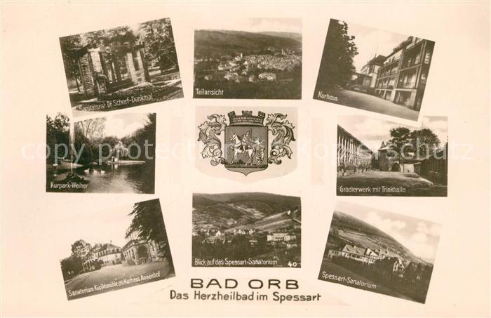 Bad Orb Sanitaetsrat Dr. Scherf Denkmal Kurpark Weiher Gradierwerk Kurhaus