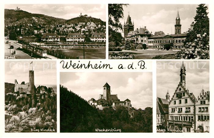 Weinheim Bergstrasse Wachenburg Burg Windeck Altes Rathaus Schlosspark