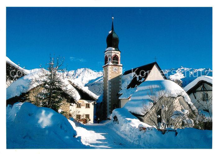 Fiss Tirol Kirche Winterlandschaft