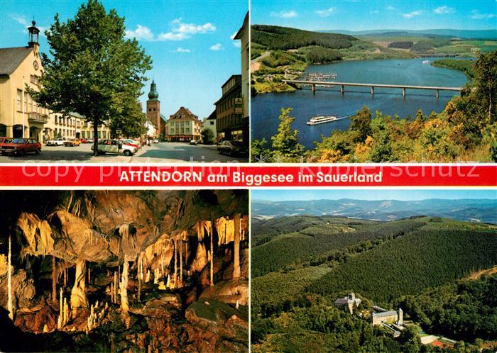 Attendorn Fliegeraufnahme Biggesee Bahnhofgaststaette