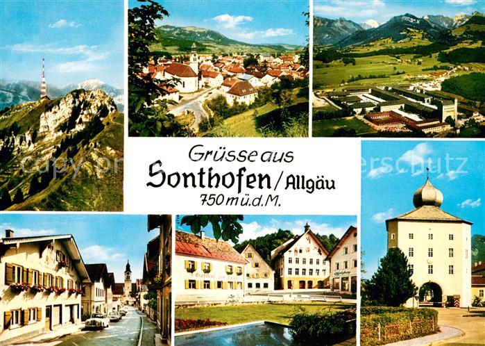Sonthofen Oberallgaeu Stadttor Panorama Stadtansichten