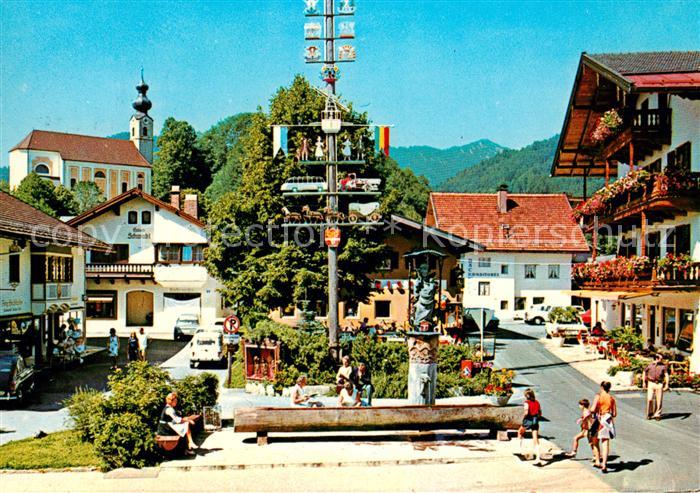 Ruhpolding Dorfplatz Pfarrkirche Sankt Georg