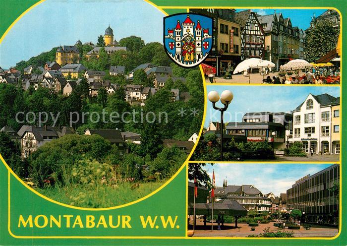 Montabaur Westerwald Panorama Burg Stadtansicht Marktplatz