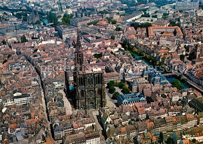 Strasbourg Alsace Fliegeraufnahme Kathedrale