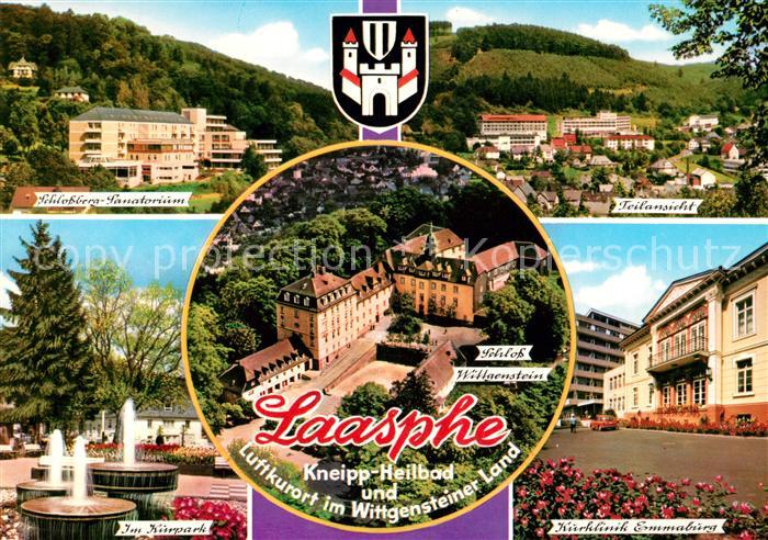 Laasphe BAD LAASPHE NRW Schlossberg Sanatorium Kurpark Kurklinik Emmaburg