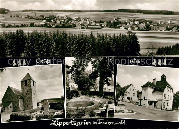 Lippertsgruen Panorama Kirche Brunnen