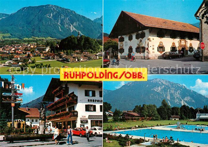 Ruhpolding Schwimmbad Panorama Ortsansicht