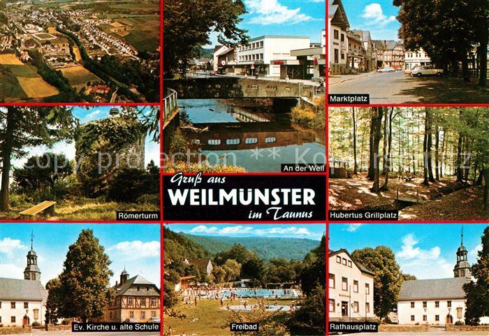 Weilmuenster Marktplatz Kirche Schuke Fliegeraufnahme Roemerturm