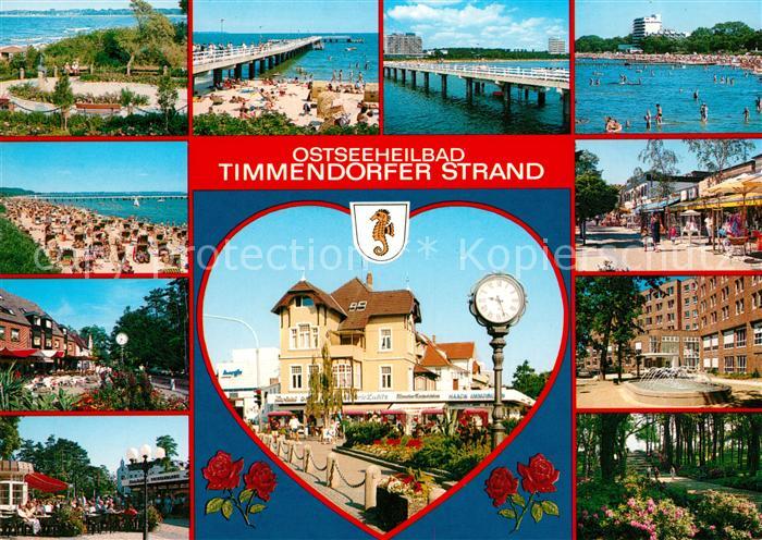 Timmendorfer Strand Seebruecke Strandkoerbe Brunnen Park