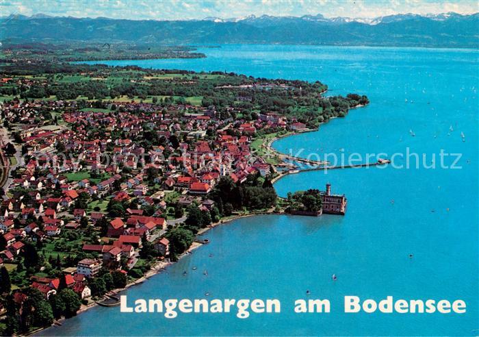 Langenargen Bodensee Fliegeraufnahme Schloss Hafen