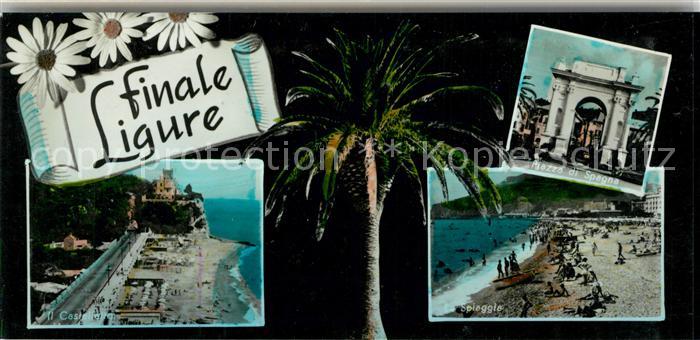 Finale Ligure Strand Piazza die Spagna Castello