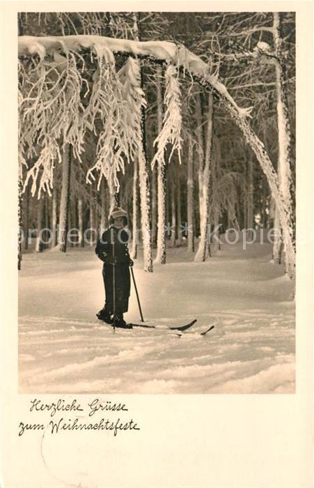 Ski-Langlauf Weihnachten Kind