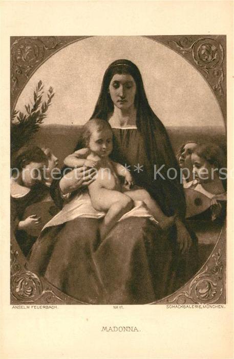 Kuenstlerkarte Anselm Feuerbach Madonna