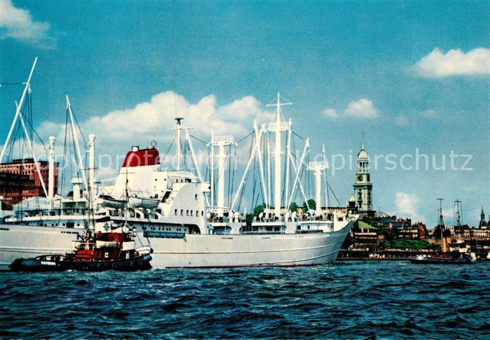 Schiffe Ships Navires Hamburg Hafen Michaeliskirche